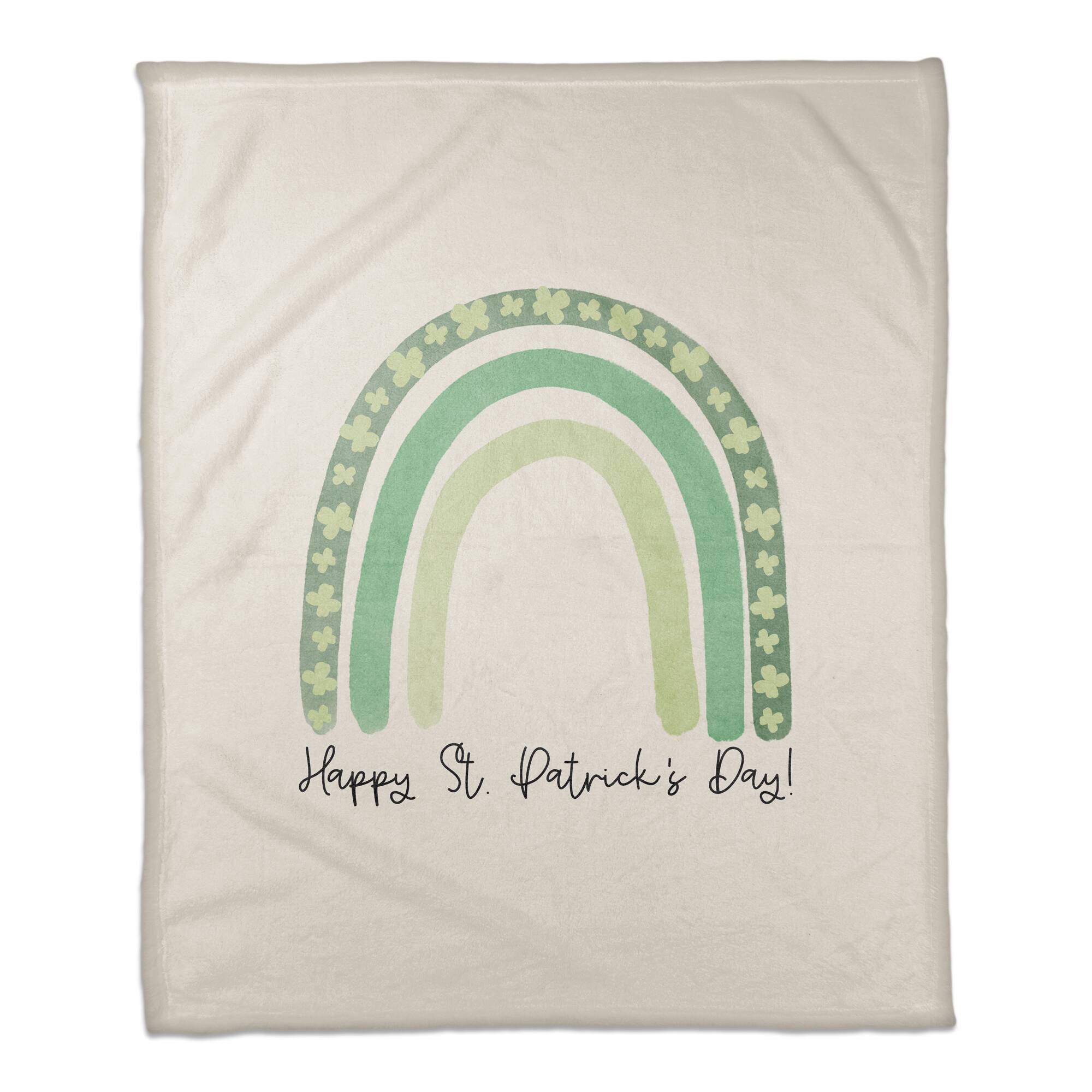 St. Patrick's Day Rainbow 50" x 60" Coral Fleece Blanket